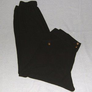 Cache 14 Black Sheer Pants Elastic Ankles